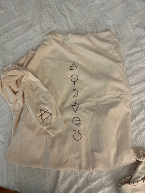 Alchemy cream long sleeve crew neck T
