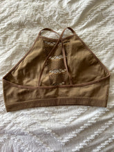 Load image into Gallery viewer, High neck taupe bralette
